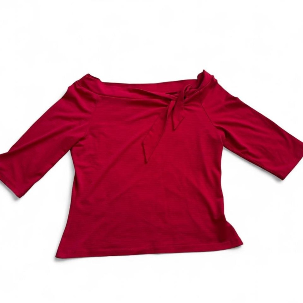 Y2K Red Off the Shoulder Top